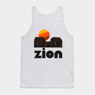 Retro Zion ))(( Tourist Souvenir National Park Design Tank Top